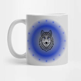 Wolf's Wisdom, Spirit Animal. Totem, Meditative. Mug